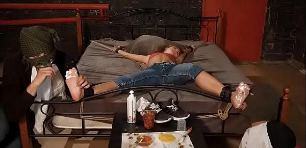  Leya Russian feet tied and tickled